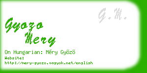 gyozo mery business card