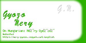 gyozo mery business card